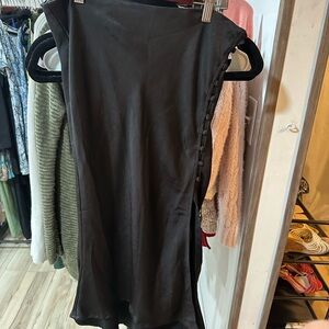 Elegant Black Skirt with buttons